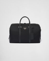 Prada - Re-nylon And Saffiano Leather Duffel Bag - Lyst