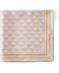 Prada - Jacquard Silk Scarf 55 - Lyst