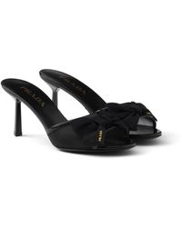 Prada - Mesh Fabric Mules - Lyst