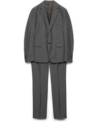 Prada - Single-Breasted Silk Suit - Lyst