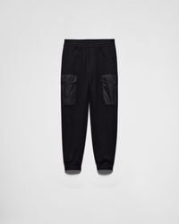 Prada - Jogging En Coton Molletonné Et Re-Nylon - Lyst