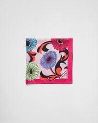 Prada - Foulard A Fiori - Lyst