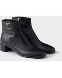 Prada - Stiefeletten Aus Nappa-Leder - Lyst