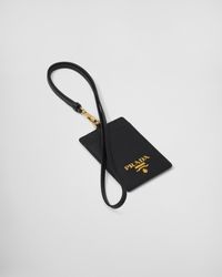 Prada - Saffiano Leather Badge Holder - Lyst