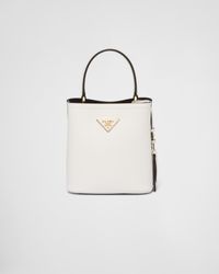 Prada - Small Saffiano Leather Panier Bag - Lyst