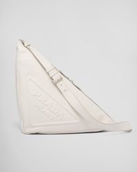 Prada - Dreieckige Tasche Aus Leder - Lyst
