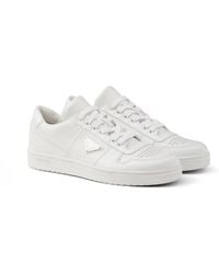 Prada - Leather Downtown Sneakers - Lyst