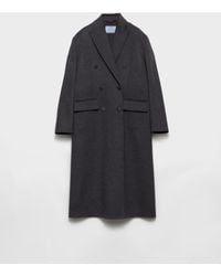 Prada - Manteau Croisé En Cachemire Double Et Laine - Lyst