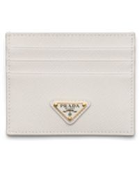 Prada - Kartenetui Aus Saffiano Leder, Damen - Lyst