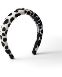 Prada - Printed Calf Hair Headband - Lyst