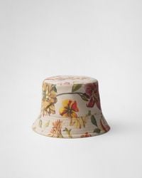 Prada - Reversible Floral Bucket Hat - Lyst