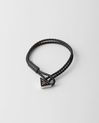 Prada - Plaited Nappa Bracelet - Lyst