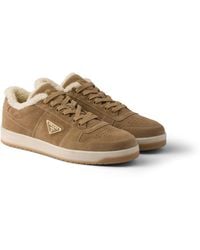 Prada - Downtown Suede Sneakers - Lyst