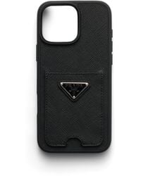 Prada - Saffiano Leather Case For Iphone 16 Pro Max - Lyst