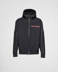 Prada - Recycled Technical Jersey Hoodie - Lyst