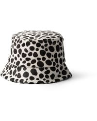 Prada - Printed Calf Hair Bucket Hat - Lyst