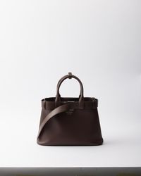 Prada - Buckle Small Leather Handbag With Belt - Lyst