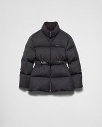 Prada - Flannel Down Jacket - Lyst