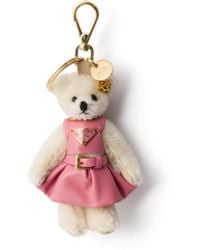 Prada - Teddy Keychain Charm - Lyst