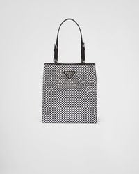 Prada - Satin Handbag With Crystals - Lyst