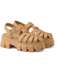 Prada - Monolith 55Mm Platform Sandals - Lyst