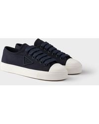 Prada - Cotton Gabardine Sneakers - Lyst