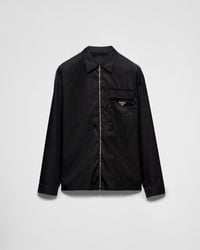 Prada - Re-Nylon Zip-Up Oversized Shirt - Lyst