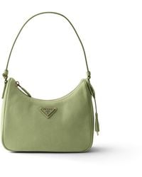 Prada - Re-Edition 2005 Nubuck And Saffiano Leather Mini-Bag - Lyst