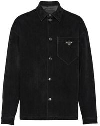 Prada - Sobrecamisa De Pana De Algodon - Lyst