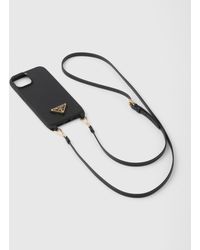 Prada - Saffiano Leather Cover For Iphone 14 Pro - Lyst