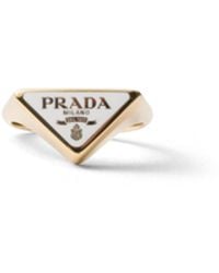 Prada - Ring Aus Metall, Damen, Größe 11 - Lyst