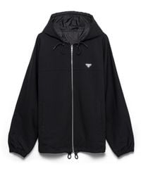 Prada - Technical Fleece Hoodie Jacket - Lyst