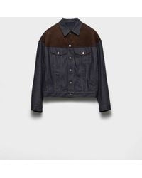 Prada - Panelled Denim Jacket - Lyst