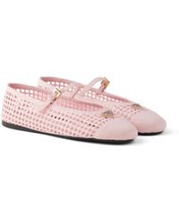 Prada - Crochet Ballerinas - Lyst