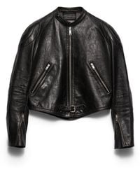 Prada - Chaqueta De Piel - Lyst