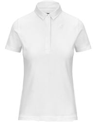 K-Way - Polo Amedea Pique Bianca - Lyst