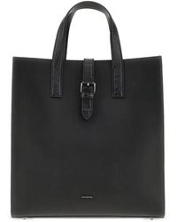 Emporio Armani - Borsa Tote Nera Con Maniglie Piatte - Lyst
