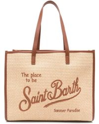 Mc2 Saint Barth - Borsa Vivian Straw Cuoio - Lyst