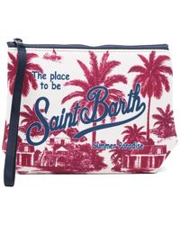 Mc2 Saint Barth - Pochette Aline Fantasia Palme Bordeaux - Lyst