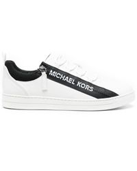 Michael Kors - Sneakers Bianca Con Banda Logata Zip - Lyst