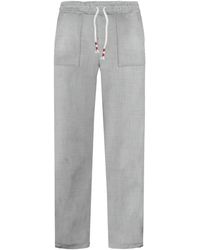 Mc2 Saint Barth - Pantalone Calais Grigio Lino - Lyst