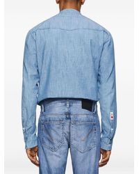 Dondup - Camicia Regular Coreana Blu - Lyst