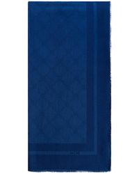 Elisabetta Franchi - Pashmina Grande Con Rombi E Logo Jacquared - Lyst
