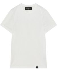 Patrizia Pepe - T-Shirt Basic Mini Etichetta Fly Bianca - Lyst