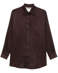 Alysi - Camicia Button Down Marrone - Lyst