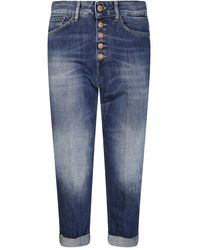 Dondup - Jeans Blu Con Logo-Patch Made - Lyst