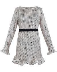 SIMONA CORSELLINI - Abito Con Fantasia Pois All-Over - Lyst
