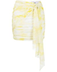 MSGM - Minigonna Con Stampa Grafica - Lyst