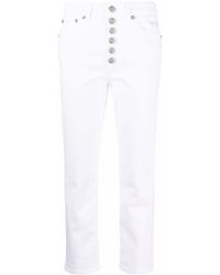 Dondup - Jeans Bianco Koons Bottoni Gioiello - Lyst