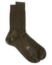 Doré Doré - Chaussettes mi-hautes côtelées en coton - Lyst